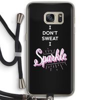 Sparkle quote: Samsung Galaxy S7 Transparant Hoesje met koord