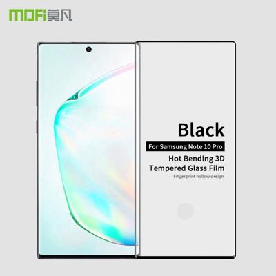 MOFI 9H 3D explosieveilige thermische buiging volledig scherm bedekt met gehard glas film voor Galaxy note10 + (zwart)