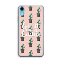 Cactus quote: iPhone XR Transparant Hoesje