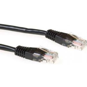 ACT Zwarte 1,5 meter U/UTP CAT6 patchkabel met RJ45 connectoren