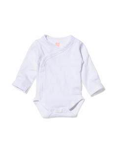 HEMA Overslag Romper Organic Katoen Stretch - 2 Stuks Wit (wit)