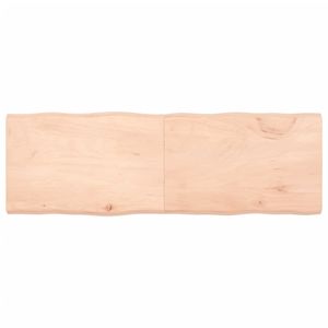 Tafelblad natuurlijke rand 180x60x6 cm massief eikenhout