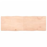 Tafelblad natuurlijke rand 180x60x6 cm massief eikenhout - thumbnail