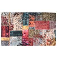 VidaXL Vloerkleed wasbaar anti-slip 120x170 cm patchwork meerkleurig