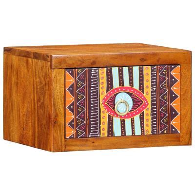 Nachtkastje met lade Bruin, multicolor 35 x 30 x 22 cm