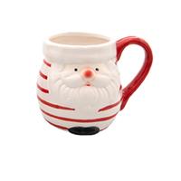 Kerst mok - kerstman - 8 x 11 cm - keramiek - 400 ml - beker - koffiemok/theemok