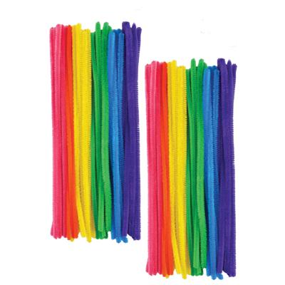 Chenille draad - 60x - gekleurd - 30 cm - hobby/knutsel materialen