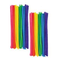 Chenille draad - 60x - gekleurd - 30 cm - hobby/knutsel materialen