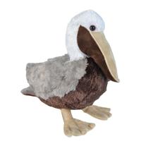 Wild Republic pelikaan knuffel - 30 cm - bruin - pluche - vogels - knuffeldieren
