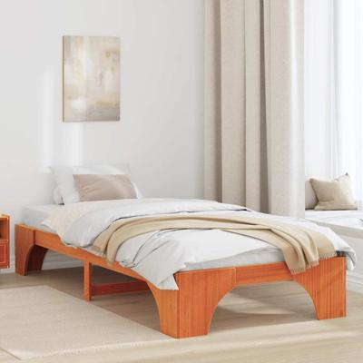 Bedframe Wasbruin 80 x 200 cm Massief grenenhout