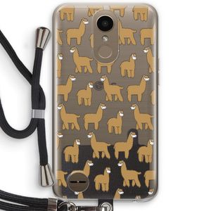 Alpacas: LG K10 (2017) Transparant Hoesje met koord
