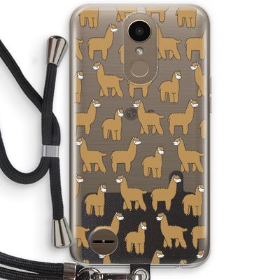Alpacas: LG K10 (2017) Transparant Hoesje met koord