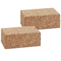 Schuurkurk - 4x stuks - 100 x 60 x 40 mm - schuurpapier houder - blok - schuren