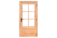 Douglas enkele glas deur dubbelglas 6-ruits 110xH215 cm buitenmaat, rechtsdraaiend- - - Tuindeco
