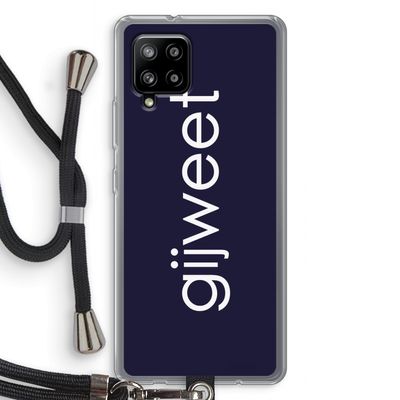 Gijweet: Samsung Galaxy A42 5G Transparant Hoesje met koord