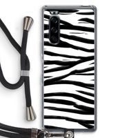 Zebra pattern: Sony Xperia 5 Transparant Hoesje met koord