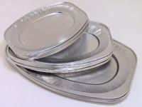 Schaal aluminium ovaal 45cm 10 stuks