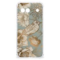 Case voor Google Pixel 8A Vintage Bird Flowers