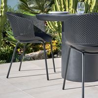 Kave Home Tuinstoel 'Yeray' kleur Zwart