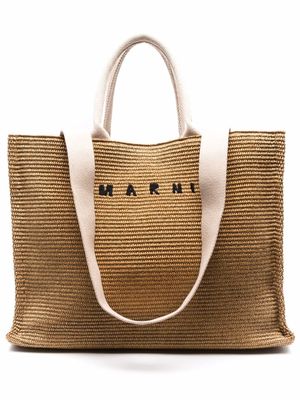 Marni sac cabas à logo - Tons neutres