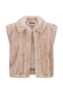 Like Flo winter bodywarmer meisjes - beige - Dorley - fur