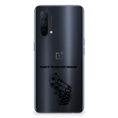 OnePlus Nord CE 5G Silicone-hoesje Gun Don't Touch My Phone OnePlus Nord CE 5G Silicone-hoesje Gun Don't Touch My Phone