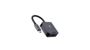 Rapoo USB-C Adapter, USB-C naar VGA, grijs Desktop accessoire Zwart