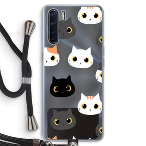 Katten: Oppo A91 Transparant Hoesje met koord