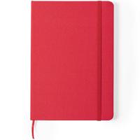 Luxe schrift/notitieboekje harde kaft A5 formaat - rood - 80x blanco paginas - opschrijfboekjes