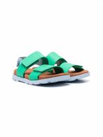 Camper Kids sandales Brutus en cuir à attache scratch - Vert