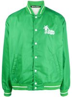 Palm Angels veste bomber à imprimé graphique - Vert - thumbnail