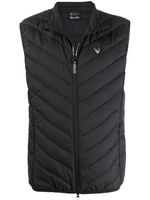 Ea7 Emporio Armani gilet matelassé à fermeture zippée - Noir