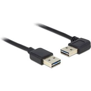 Delock 83464 Kabel EASY-USB 2.0 Type-A male > EASY-USB 2.0 Type-A male haaks links / rechts 1 m