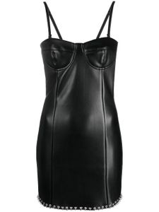 Patrizia Pepe ring-detailing moulded-cup minidress - Noir