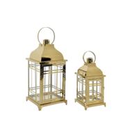 Straatlantaarn DKD Home Decor Kristal Gouden Metaal (22 x 22 x 57 cm) (22 x 22 x 49 cm)