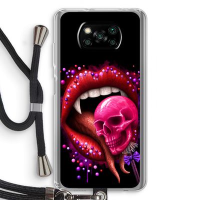 Dodelijk zoet: Xiaomi Poco X3 NFC Transparant Hoesje met koord