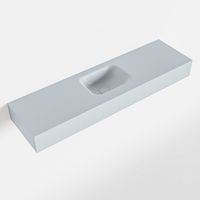 MONDIAZ LEX Clay vrijhangende solid surface wastafel 110cm. Positie wasbak midden - thumbnail