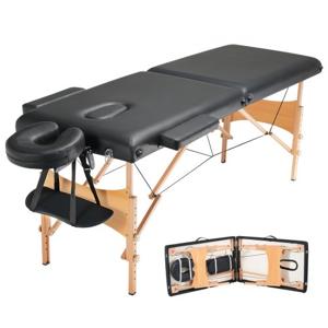 VEVOR draagbare massagetafel, 60 cm breed, 2 opvouwbare lichtgewicht massagetafels, 8 niveaus in hoogte verstelbare salon-tatoeagetafel, spa-tafel met hoofdsteun, armleuningen, handpallet en draagtas 272 kg