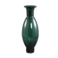 PTMD Nory Green glass bulb vase round long - thumbnail