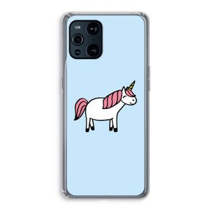 Eenhoorn: Oppo Find X3 Transparant Hoesje