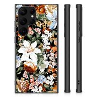 Bloemen Hoesje voor Samsung Galaxy S23 Ultra Dark Flowers Bloemen Hoesje voor Samsung Galaxy S23 Ultra Dark Flowers