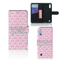 Samsung Galaxy M10 Portemonnee Hoesje Flowers Pink DTMP