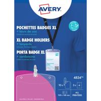 Badge avery 4834 a6 hoes + insteekkaarten 10st