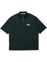 Purple Brand logo-patch pique polo shirt - Noir