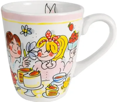 Blond Amsterdam mok aardewerk happy easter 10x11.5cm multi