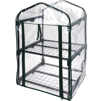 Pro Garden broeikas/kweekkas - transparant - 50 x 45 x 80 cm - 2 etages - moestuin