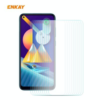 Voor Samsung Galaxy A11 / Galaxy M11 10 PCS ENKAY Hat-Prince 0.26mm 9H 2.5D Gebogen rand gehard glas film