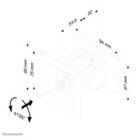 Neomounts FPMA-DTBW100 1-voudig Monitor-tafelbeugel 25,4 cm (10) - 76,2 cm (30) Zwenkbaar Wit - thumbnail