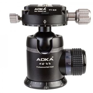 AOKA KQ33 statiefkop Zwart Aluminium 3/8" bal