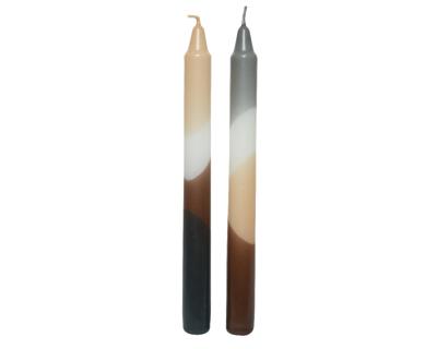 Dinerkaars Dip Dye bruin 23cm 2 stuks